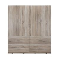 ราคา FURINBOX ตู้เสื้อผ้า 4 บาน พร้อมลิ้นชัก รุ่นทิวลิป สีธรรมชาติ (12108274)