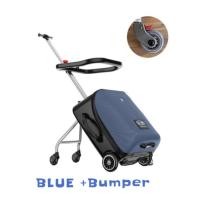 ราคา TRAVEL LUGGAGE กระเป๋าเดินทางเด็กนั่งได้ น้ำเงิน+กั้นมีเบรก (12104245)