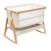 ราคา Mellow for Kids Tutti Bambini Cozee Bed side crib เตียงนอนเด็กสำหรับวางข้างเตียงแม่ พร้อมขาไกวแบบโยกได้ New Look!!! Breeze สีครีม+มุ้ง (12175676)