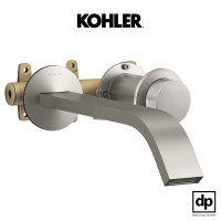 ราคา KOHLER ชุดก๊อกผสมอ่างล้างหน้าแบบติดผนัง รุ่น Components สีนิกเกิ้ลปัดลาย หัวก๊อก-ริบบิ้น (12142857)