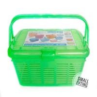 ราคา SmallEvting ตะกร้า เอนกประสงค์ มีฝาปิด PN 808S ตะกร้ามีฝาปิด ตะกร้าใส่ผ้า สีเขียว (12128918)