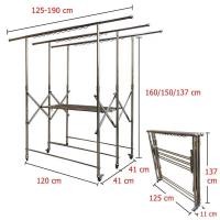 ราคา Rancadsan ราวตากผ้าพับได้ 3พับ 1ชั้น บาร์บนหยักสไลด์ยาว 1.9เมตร ปรับสูง-ต่ำ 3ระดับ ล้อล็อกได้ ราวตากสแตนเลสทั้งตัว (12148982)
