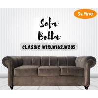 ราคา SOFA SoFine โซฟา รุ่นเบลล่า 1ที่นั่ง Sofa Bella เบาะนั่งพ็อคเก็จสปริง 3ที่นั่ง สีน้ำตาล 8-8 (12172414)