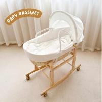 ราคา เปลเด็กอ่อน baby bassinet ตะกร้าหวาย handmade ใช้งานได้แบบ 3-in-1 (12146148)