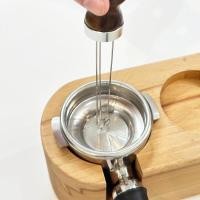 ราคา ที่เกลี่ยผงกาแฟ เข็มเกลี่ยผงกาแฟสแตนเลส งานหนา ด้ามไม้แท้ พร้อมแท่นวาง cloth powder needles (12172968)