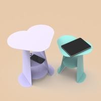 ราคา SpaceMaker Clover Side Table- L โต๊ะวางของหรือจะวางข้างเตียงได้หลากหลาย gray (12173955)