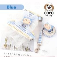 ราคา cocopet shop สายจูงสัตว์เลี้ยง เสื้อรัดอก สายจูงแมว สายจูงหมา สายรัดอกลายสก๊อต เชือกจูงสัตว์เลี้ยง ครบชุด S ( 3 กก.) สายจูงลายโบว์-ฟ้า (12172917)