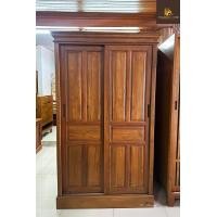 ราคา pf_phrae | ตู้เสื้อผ้าไม้สัก บานเลื่อน ขนาด120x65x200ซม. (12180416)