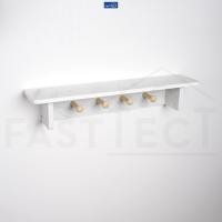 ราคา FASTTECT คุณโด่ ไม้แขวนผนัง หินอ่อนขาว 4 โด่ + ชั้น (12181084)