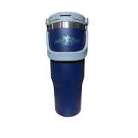 ราคา Rocky Mountain แก้วเก็บความเย็น Tumbler รุ่นมีหูหิ้วพร้อมที่ดูดน้ำ เก็บน้ำแข็งได้นาน 24ชั่วโมง ขนาด 30 ออนซ์ K306-น้ำเงิน-30oz น้ำเงิน (12174621)