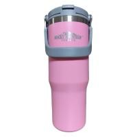 ราคา Rocky Mountain แก้วเก็บความเย็น Tumbler รุ่นมีหูหิ้วพร้อมที่ดูดน้ำ เก็บน้ำแข็งได้นาน 24ชั่วโมง ขนาด 30 ออนซ์ K306-ชมพู-30oz ชมพู (12174628)