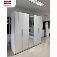 ราคา raminthra furniture ตู้เสื้อผ้า 5 บานเปิด รุ่น- white gold (12181651)
