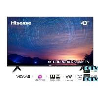 ราคา Hisense ทีวี 43 นิ้ว 4K UHD VIDAA U5 Smart TV 2.5G+5G WIFI Build in /DVB-T2 / USB2.0 / HDMI /AV รุ่น 43E6H Voice control ฺBlack Color (12187915)
