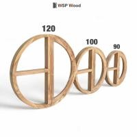 ราคา WSPwood วงกบวงกลม 2 ช่อง + บานเปิด 1 บาน วงกบไม้สักแก่ สไตล์มินิมอล ไม่รวมกระจก+มือจับ+ตัวล็อค 90ซม. (12187984)