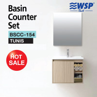 ราคา WSP อ่างล้างมือ+ชุดเคาน์เตอร์พร้อมกระจก Basin Counter Set รุ่น BSCC-154 (TUNIS) (12171264)