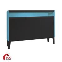 ราคา Kiosk Furniture ตู้โชว์ SLIK 3 บานเปิด ฟ้า/ดำด้าน (12164032)