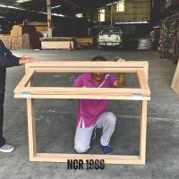 ราคา NCR1988 ชุดวงกบไม้หน้าต่างเฟี้ยมยก บานเฟี้ยมยก หน้าต่างพับ หน้าต่างบานยก ไม่ทำสี ขนาดริมนอก 150x100 cm ไม่ติดกระจก (12206771)