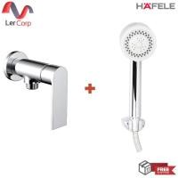 ราคา (hafele) ก๊อกเดี่ยวยืนอาบแบบติดผนัง neckar + ชุดฝักบัวสายอ่อน 3 ระดับ (495.61.111+495.60.641) (12207102)