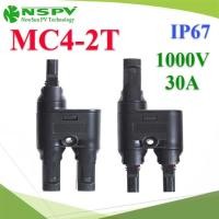 ราคา ncpv ข้อต่อสายไฟโซลาร์เซลล์ mc4 กันน้ำ ต่อขนาน 2 เส้นรวมเป็น 1 เส้น (12207164)