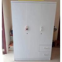 ราคา Singh Furniture ตู้เสื้อผ้า3ประตู ไม้MDF ขนาดกว้าง120ซม.ลึก50ซม.สูง180ซม. สีพาสเทล ขาว (12229417)