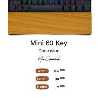 ราคา Momo Customwoodwork ที่รองข้อมือคีย์บอร์ด ( ไม้สักอินโด ) Mini 30 c.m. Logo Momo (12234101)