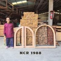 ราคา ncr1988 วงกบไม้โค้งพร้อมหน้าต่างบานโค้งคู่ ขนาดบานคู่ 40x100 + 40x100 ซม. ไม่รวมอุปกรณ์ กระจกและงานทำสี (12181346)
