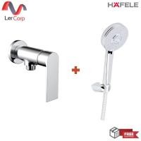 ราคา (hafele) ก๊อกเดี่ยวยืนอาบแบบติดผนัง neckar + ชุดฝักบัวปรับ 3 ระดับ (495.61.111+495.60.600) (12207098)