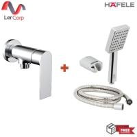 ราคา (hafele) ก๊อกเดี่ยวยืนอาบแบบติดผนัง neckar + ชุดฝักบัวทรงเหลี่ยม 3 ระดับ (495.61.111+495.60.643) (12207108)