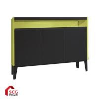 ราคา Kiosk Furniture ตู้โชว์ SLIK 3 บานเปิด เขียว/ดำด้าน (12164028)