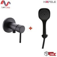 ราคา (hafele) ก๊อกเดี่ยวยืนอาบแบบติดผนัง sigma + ฝักบัวสายอ่อน 1 ระดับ สีดำด้าน (485.60.211+495.60.630) (12204441)