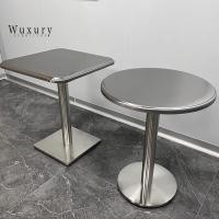 ราคา Wuxury Furniture โต๊ะสแตนเลสแท้ โต๊ะมินิมอลโต๊ะ กินข้าว โต๊ะคาเฟ่ ร้านอาหาร ร้านกาแฟ มินิมอล กว้าง 60 cm กลม (12173987)