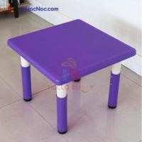 ราคา Hello Buddy โต๊ะเรียนหนังสือ โต๊ะเด็กอนุบาล โต๊ะทำการบ้านเด็ก พร้อมเก้าอี้ โต๊ะนักเรียน 60x60 ซม. โต๊สีม่วง (12176923)