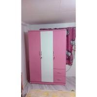 ราคา Singh Furniture ตู้เสื้อผ้า3ประตู ไม้MDF ขนาดกว้าง120ซม.ลึก50ซม.สูง180ซม. สีพาสเทล ชมพู (12229419)
