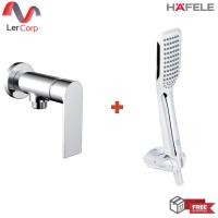 ราคา (hafele) ก๊อกเดี่ยวยืนอาบแบบติดผนัง neckar + ชุดฝักบัว 1 ระดับ (495.61.111+495.60.633) (12207117)