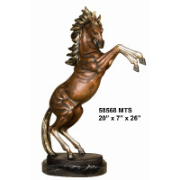 ราคา thai bronze ม้าพยศเล็ก + หินอ่อน (12194060)