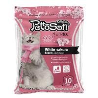 ราคา pettosan (ยกกระสอบ 3 ถุง) ทรายแมวกลิ่นซากุระ ขนาด 10 ลิตร (12203548)