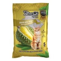ราคา pettosan (ยกกระสอบ 6 ถุง) ทรายแมวกลิ่นทุเรียน ขนาด 5 ลิตร (12203580)