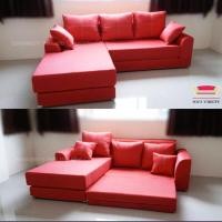 ราคา Sofavariety Sofabed โซฟาเบด รุ่น พับนอน วัสดุหนังPU เลือกสีได้ แดง (12163860)