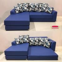 ราคา Sofavariety Sofabed โซฟาเบด รุ่น พับนอน วัสดุหนังPU เลือกสีได้ น้ำเงิน (12163863)