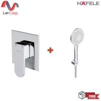 ราคา (hafele) ก๊อกผสมยืนอาบแบบฝังผนัง kappa (495.61.056) + ฝักบัวสายอ่อน honeycomb (495.60.672) (12184065)