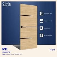 ราคา City idyl. ประตู+วงกบ Combo Set.3.1ขนาด80x200cm. ประตูSMART HDF +วงกบไม้จ๊อยซ์ สีโอ็คดำ ประตูภายใน ประตูมินิมอล 80X200CM. P11.MAPLE+วงกบจ๊อย (12196436)