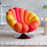 ราคา Wuxury Furniture โซฟาดอกไม้ อามแชร์ โซฟา 1ที่นั่ง งานนำเข้า สวยหรู ส้ม (12197288)