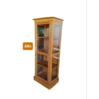 ราคา Singh Furniture ตู้โชว์ ไม้อัดสัก วางของ โชว์โมเดล ขนาด 60×44×170ซม. สัก (12229468)