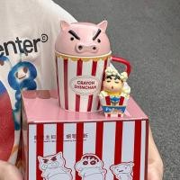 ราคา PP Home แก้วน้ำ มีฝาปิด Shinchan เป็นถ้วยมาม่า หรือ ใส่ขนมก็ได้น้า Mug cup เซรามิค ceramic ของขวัญ แก้วน่ารัก Buriburizaemon (12209677)