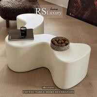 ราคา RSLUXURY โต๊ะกลางไฟเบอร์กลาส สีขาว (12244205)