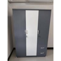 ราคา Singh Furniture ตู้เสื้อผ้า3ประตู ไม้MDF ขนาดกว้าง120ซม.ลึก50ซม.สูง180ซม. สีพาสเทล เทา (12229421)