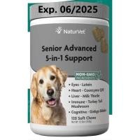 ราคา WorldWildWoof วิตามิน NaturVet Senior Advanced บำรุงสุนัขสูงวัย 5-in-1 Exp: 02/2026 (12237586)