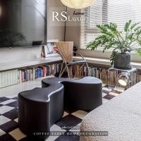 ราคา RSLUXURY โต๊ะกลางไฟเบอร์กลาส สีดำ (12244204)