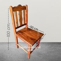 ราคา jf เก้าอี้ไม้ประดู่ มีพนักพิง สีธรรมชาติ classic 40x50x100 ซม (12185821)