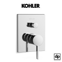 ราคา KOHLER ชุดฝาครอบและวาล์วผสมฝังกำแพงลงอ่างอาบน้ำและยืนอาบ Modulo รุ่น Contemporary สีโครเมี่ยม (12187403)